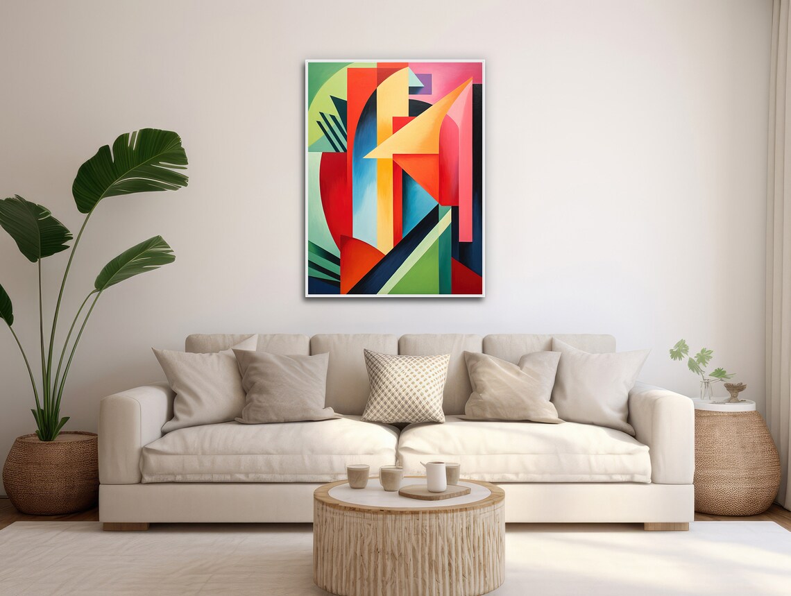 Mid Century Abstract Botanical Art Print, Tropical Modern - Image 3