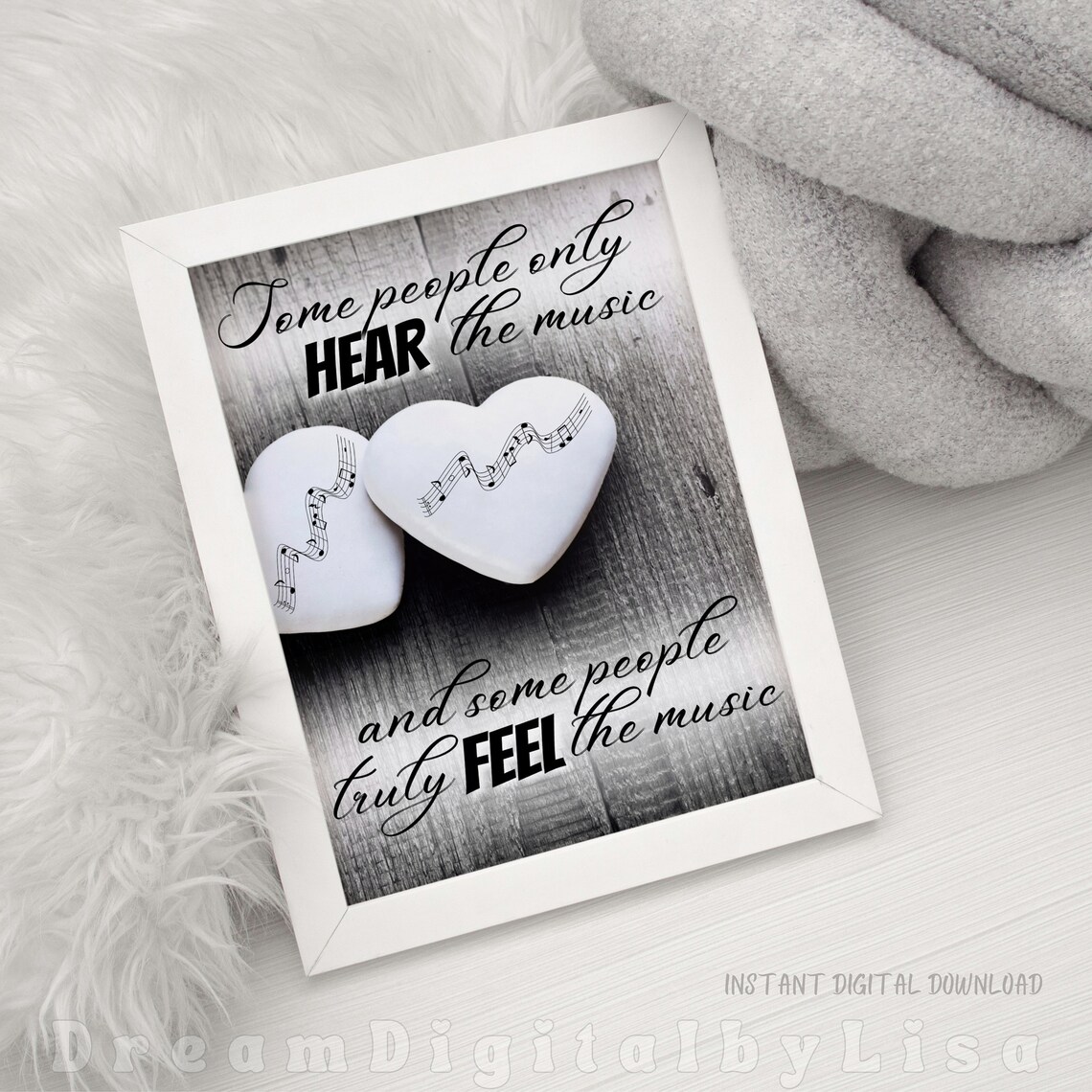 Some People Hear Music Feel Heartfelt Music Lover Quote Poster - Image 2