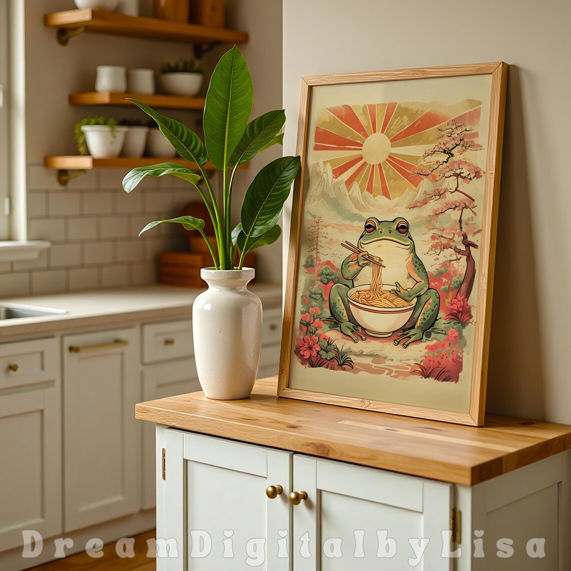 Vintage Japanese Frog Ramen Poster Print - Image 2