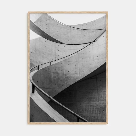 Fine Art Architecture Print Black White Photography Wall Art Poster For Home Decor Modern Interior Design