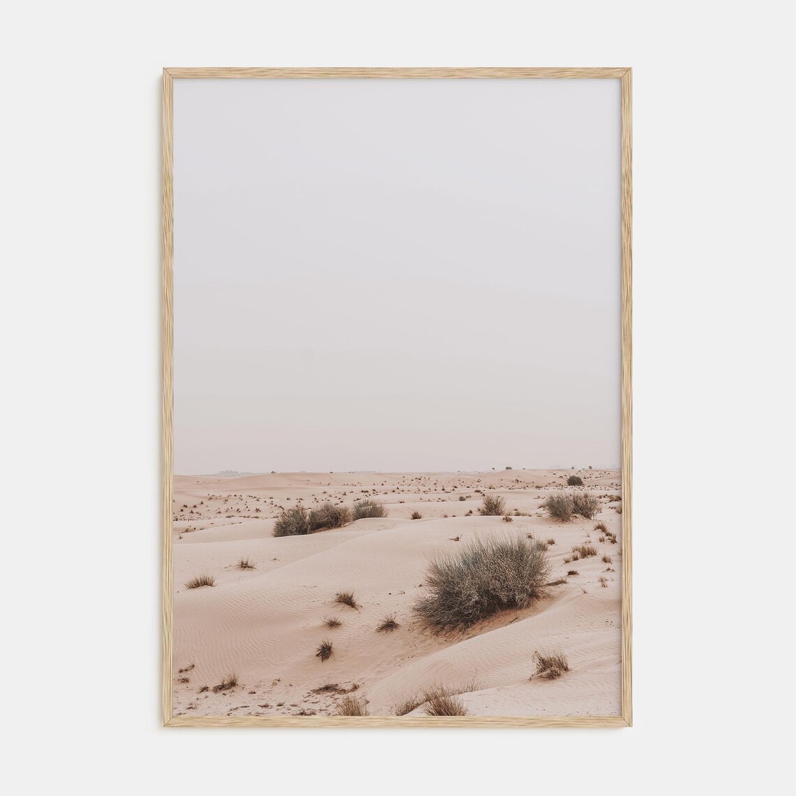 Desert Sand Dunes Poster Beige Minimalist Landscape Photo Art