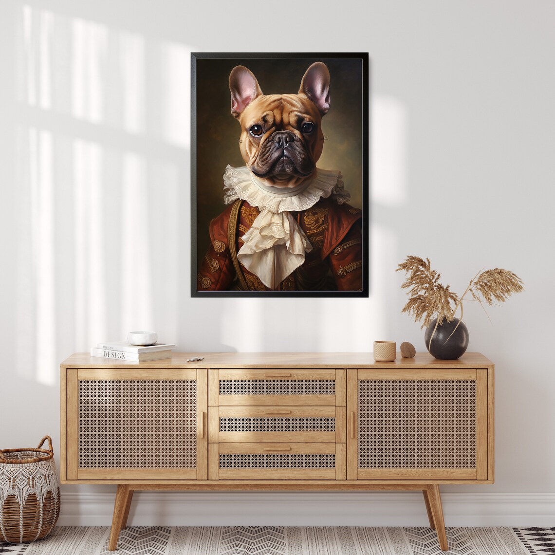 Vintage French Bulldog Portrait Art Print - Image 4