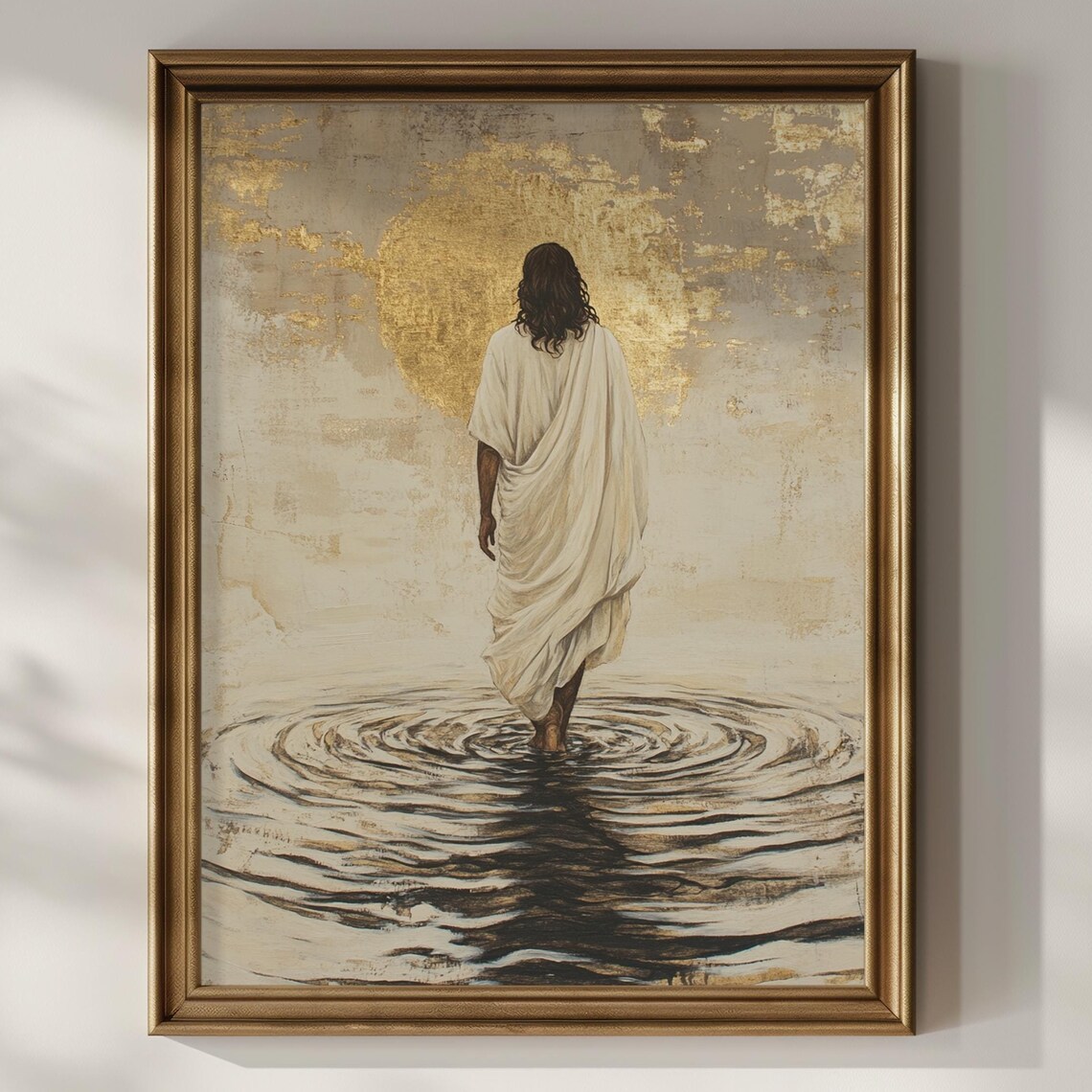 Jesus Christ Walking on Water Christian Art Print