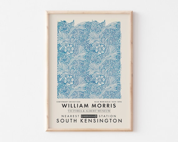 William Morris Botanical Exhibition Poster, Art Nouveau