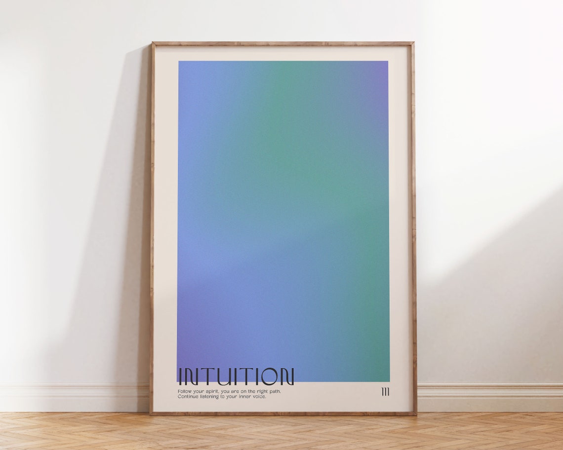 Angel Number 111 Intuition Inner Voice Pastel Gradient Poster
