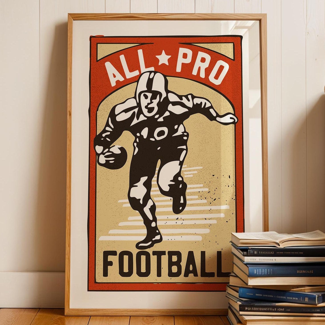 All Pro Football Vintage Player Classic Game Day Wall Art Poster
