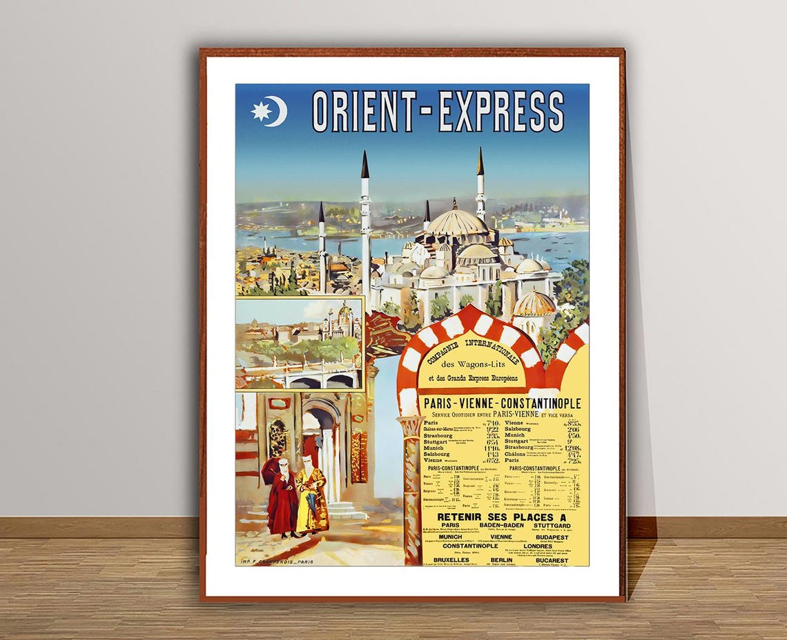 Orient Express Paris Vienna Constantinople Luxury Train Poster - Image 2