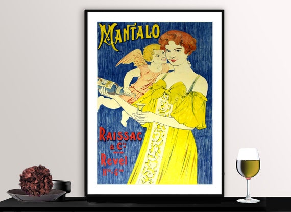 Mantalo Raissac Vintage Fooddrink Poster Poster Print Or Print Gift Idea