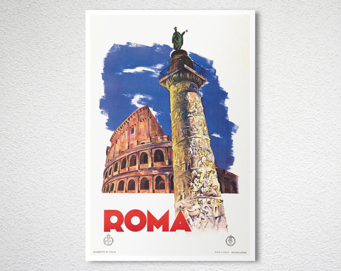 Rome Italy Vintage Travel Poster, Travel Poster - Image 2