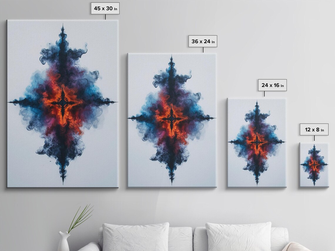 Explosive Color Fusion - Abstract Modern Art Print - Image 3