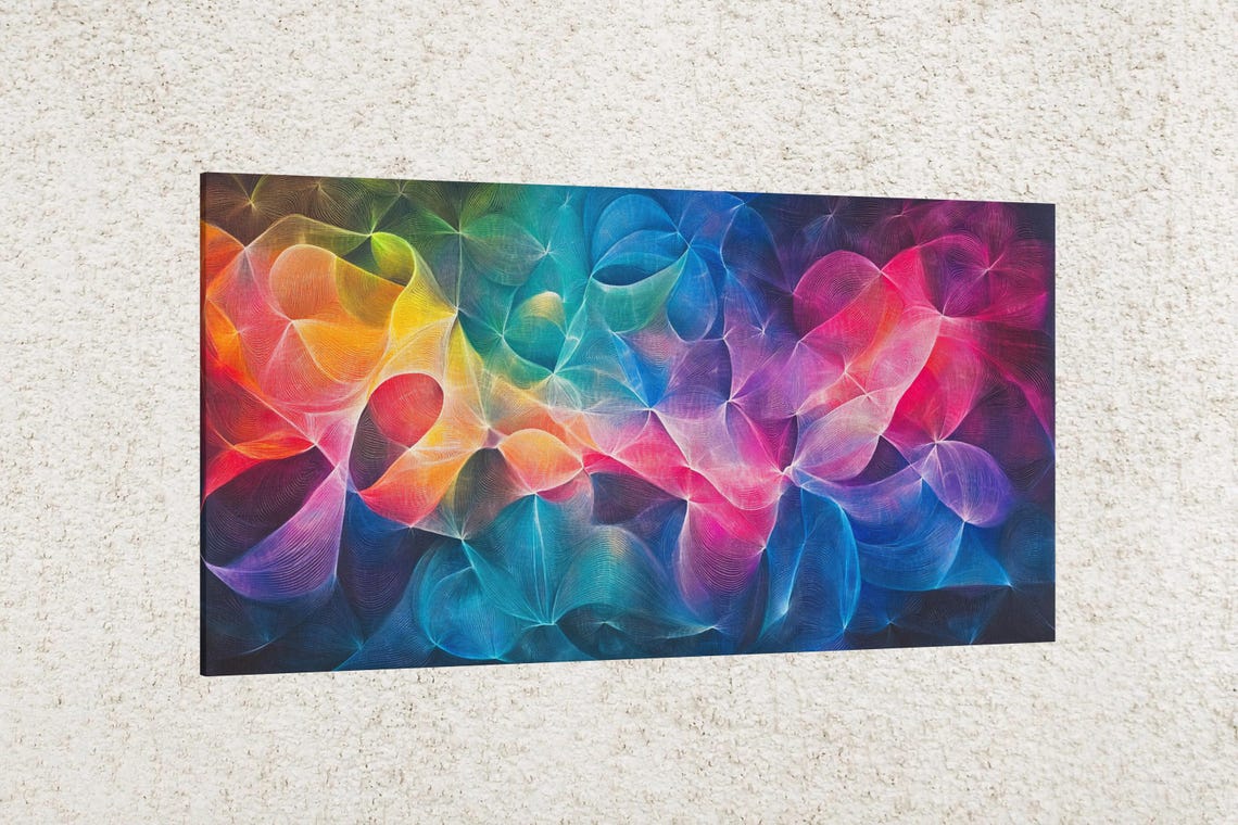 Vibrant Abstract Lines Art Print - Image 2