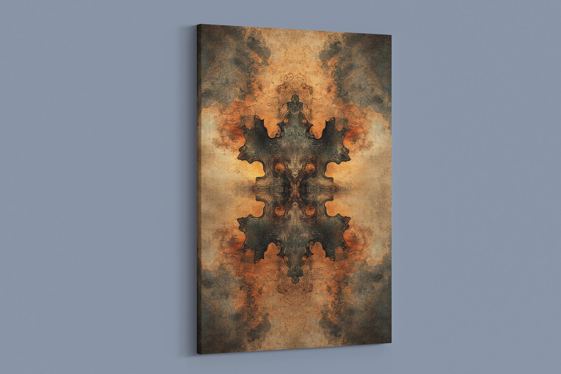 Rustic Kaleidoscope Pattern, Farmhouse Art Print