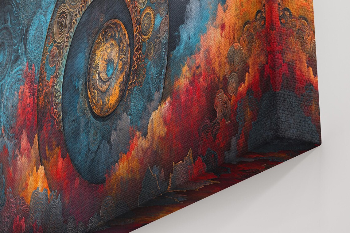 Cosmic Spiral - Vivid Abstract Art Print - Image 4