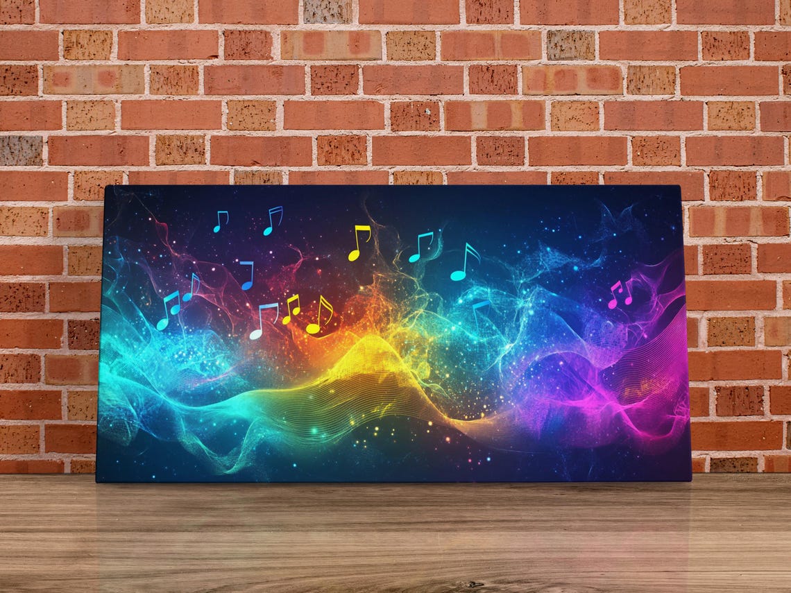 Rainbow Musical Waves Print Print - Image 4