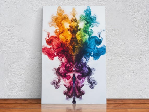 Colorful Ink Splatter Design Art Print