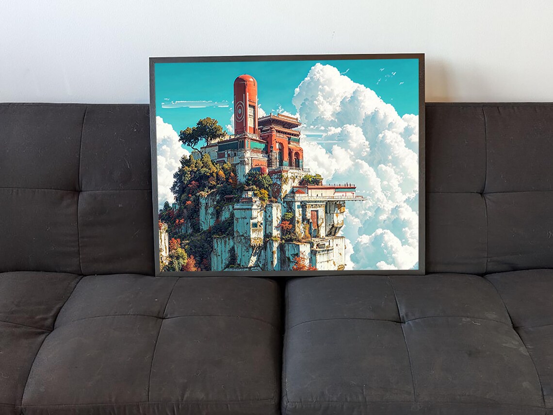 Abandoned Hospital On The Side Of A Mountain Art Block Print - Image 4