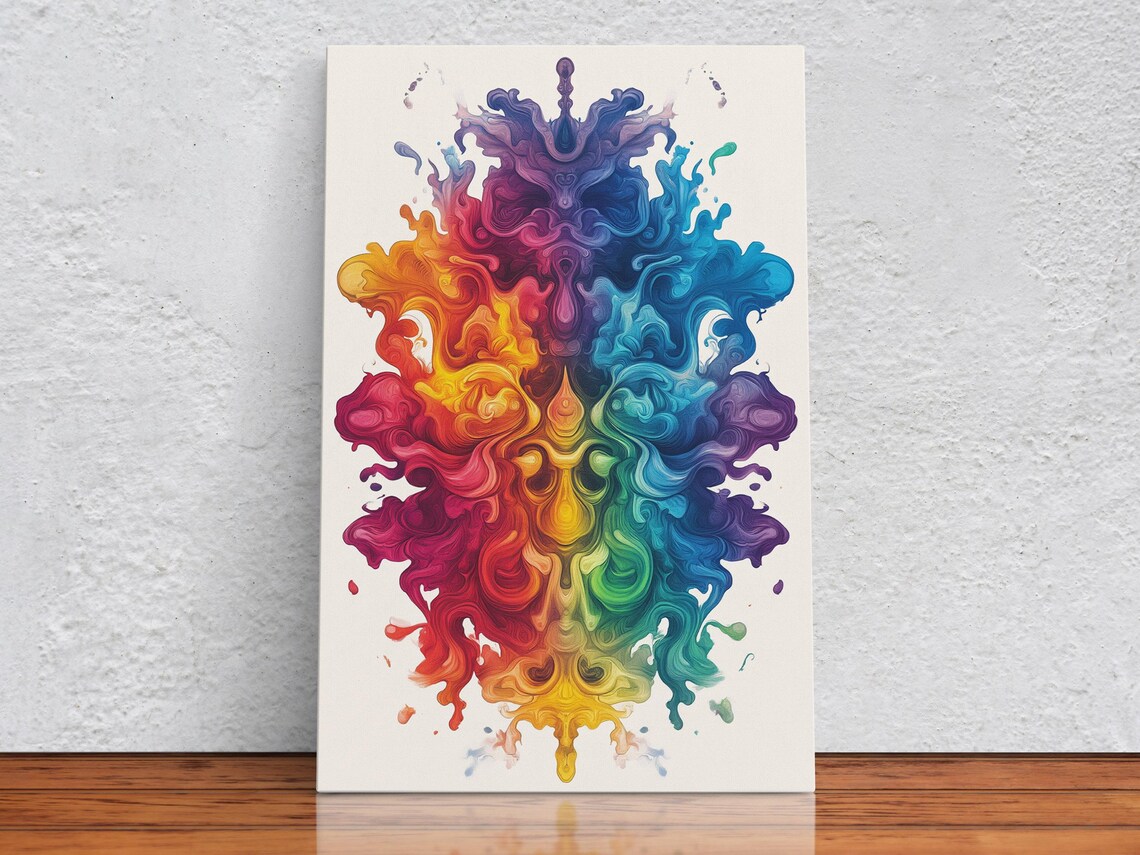 Rainbow Burst Bubble Design Poster Print