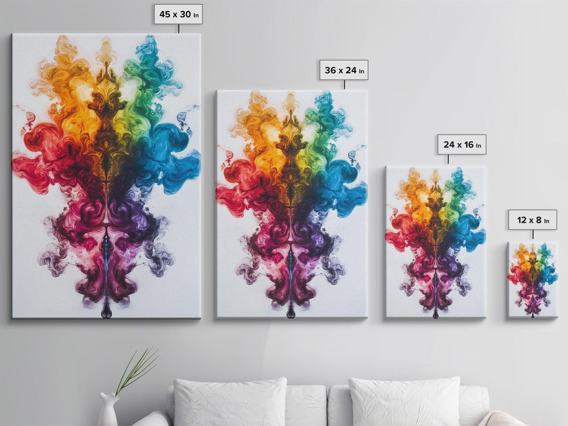 Colorful Ink Splatter Design Art Print - Image 3