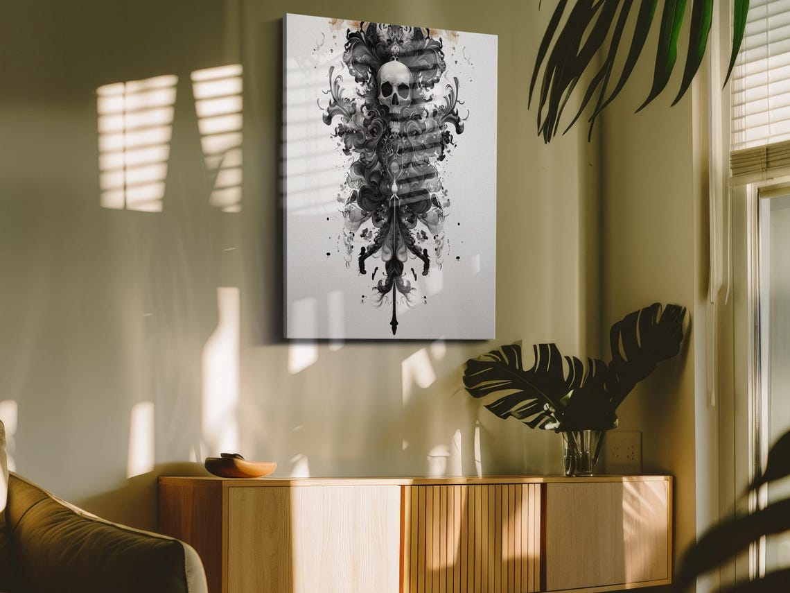 Psychedelic Skull Ink Art Print Print - Image 4