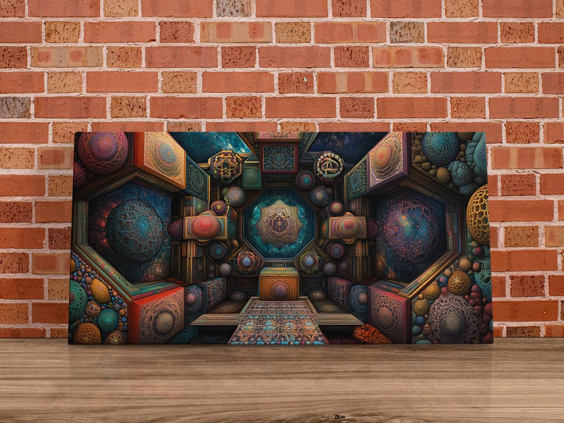 Cosmic Spheres and Geometry Art Print - Image 4