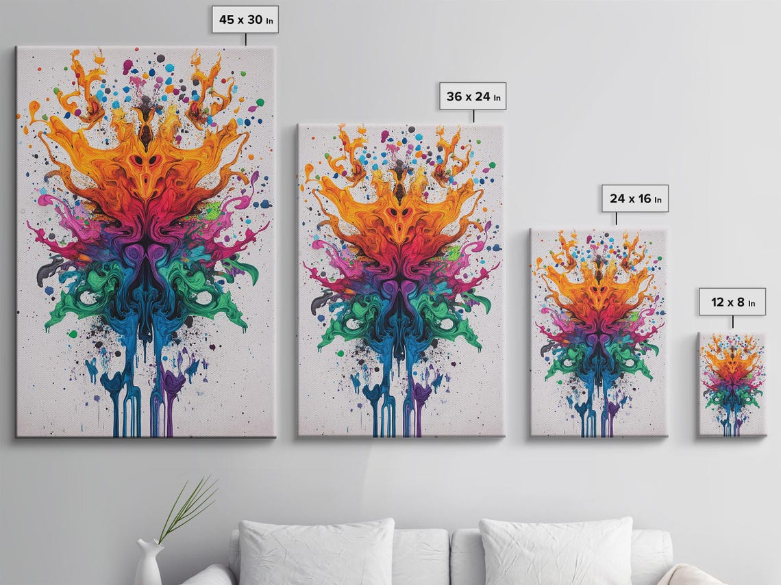 Vivid Splatter Explosion Art Print Print - Image 3