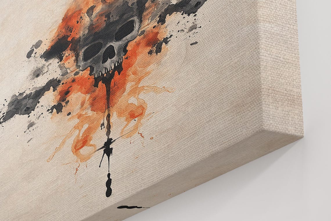 Abstract Skull Energy Burst Art Print - Image 5