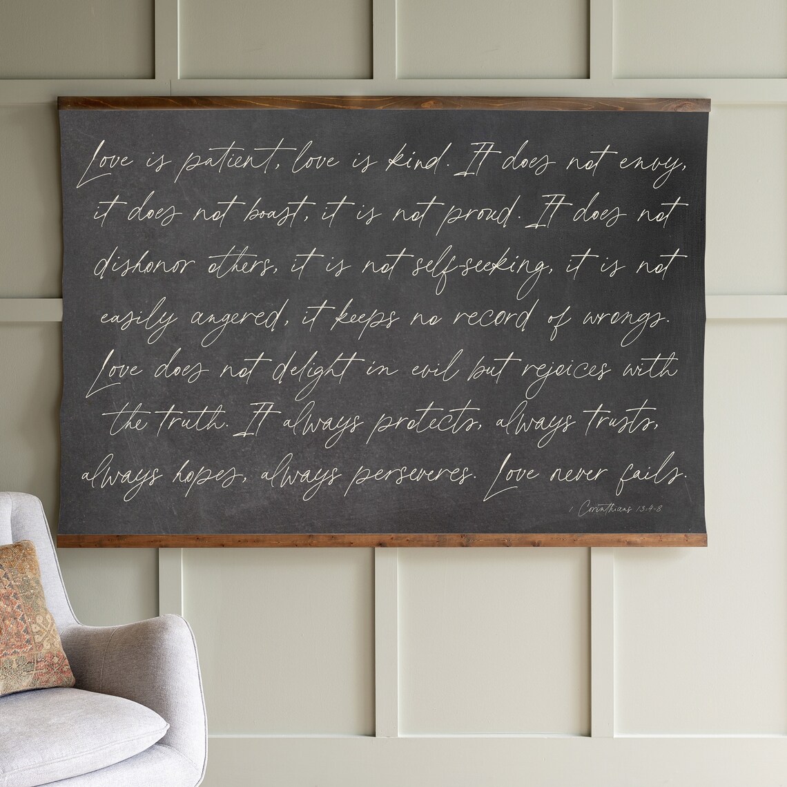 Love Is Patient Love Is Kind 1 Corinthians 13 Scripture Christian Poster - Image 3