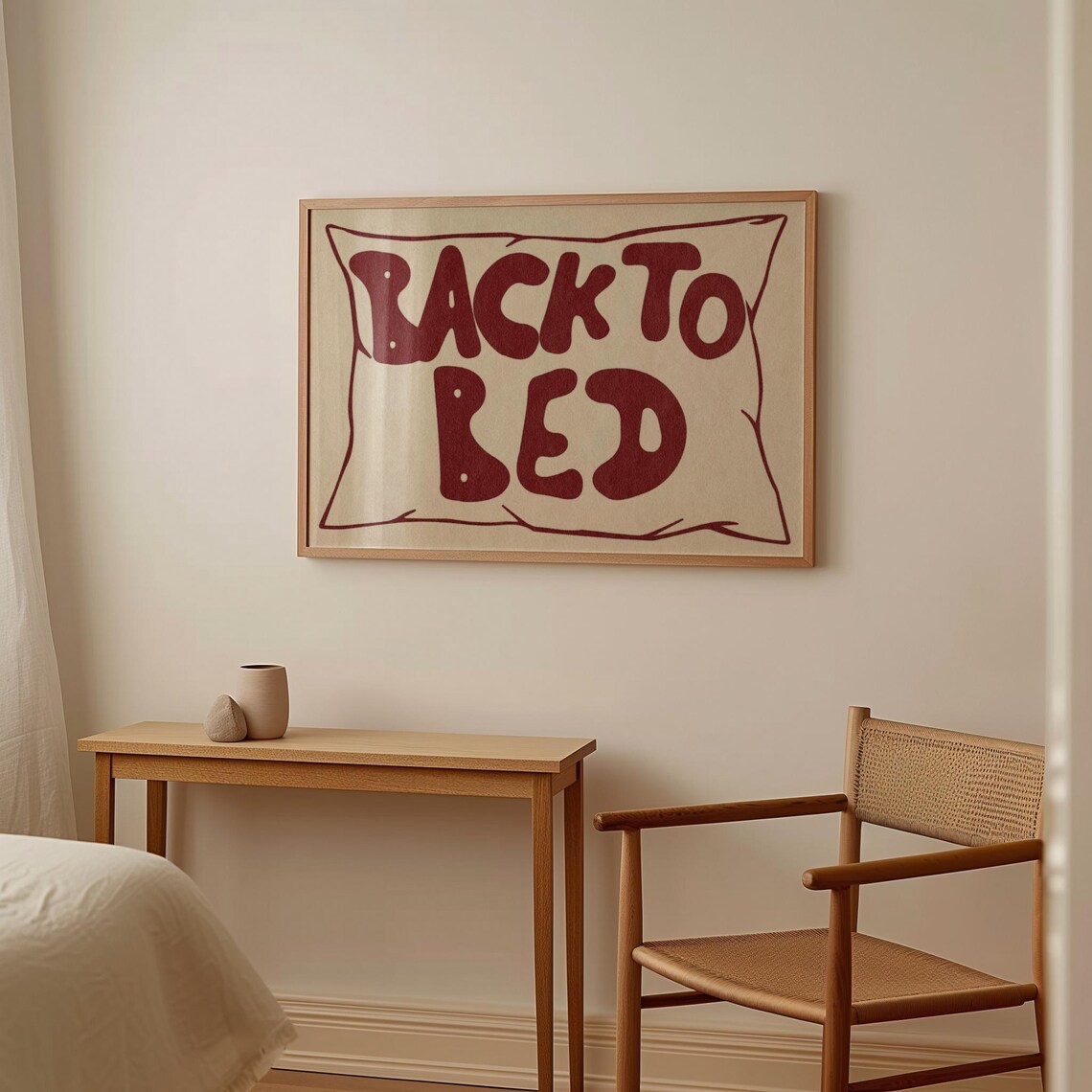 Back To Bed Mid-Century Bauhaus Bedroom Poster - Image 4