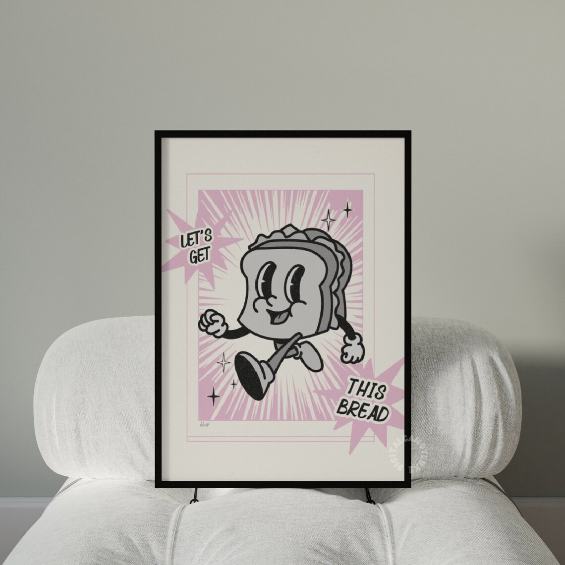 Let’s Get This Bread Retro Kitchen Art Print