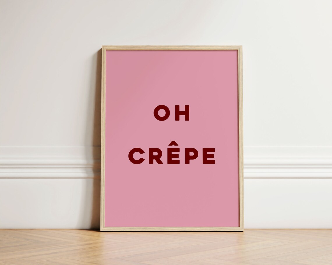 Oh Crepe Print Pancakes Breakfast Poster