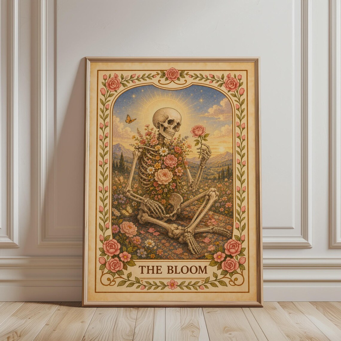 Bloom Tarot Card Vintage Botanical Art Print