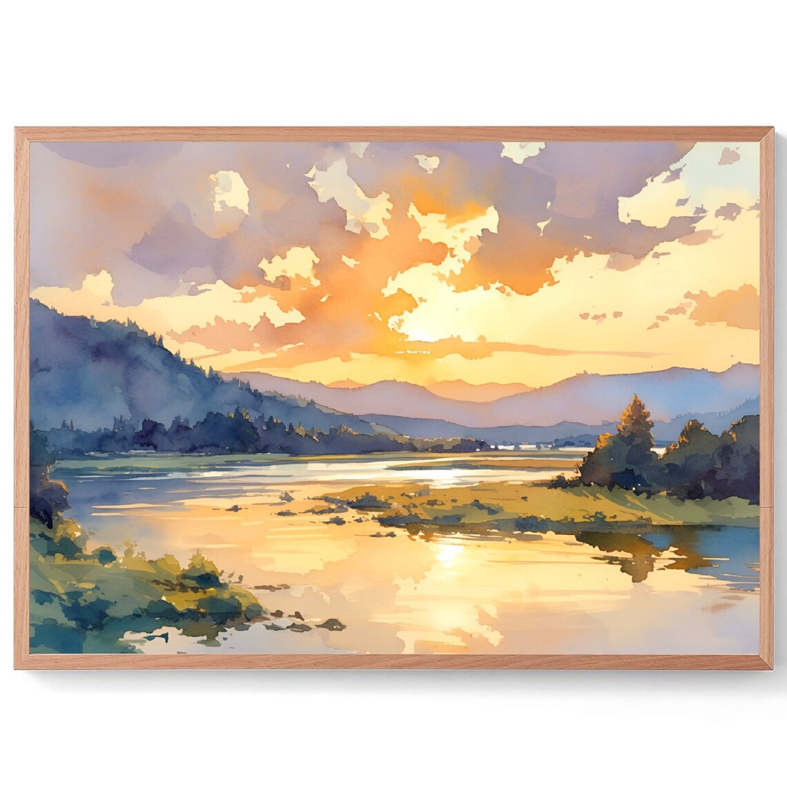 Snake River Sunrise Panoramic Landscape Art Print