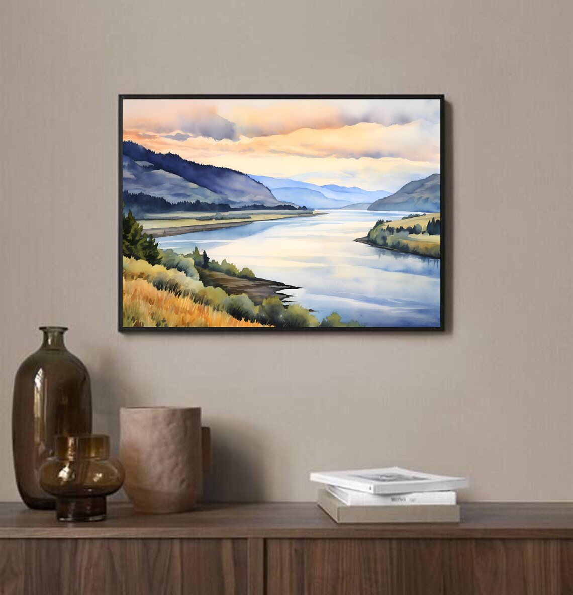 Cimarron River Oklahoma Watercolor Travel Poster - Image 3