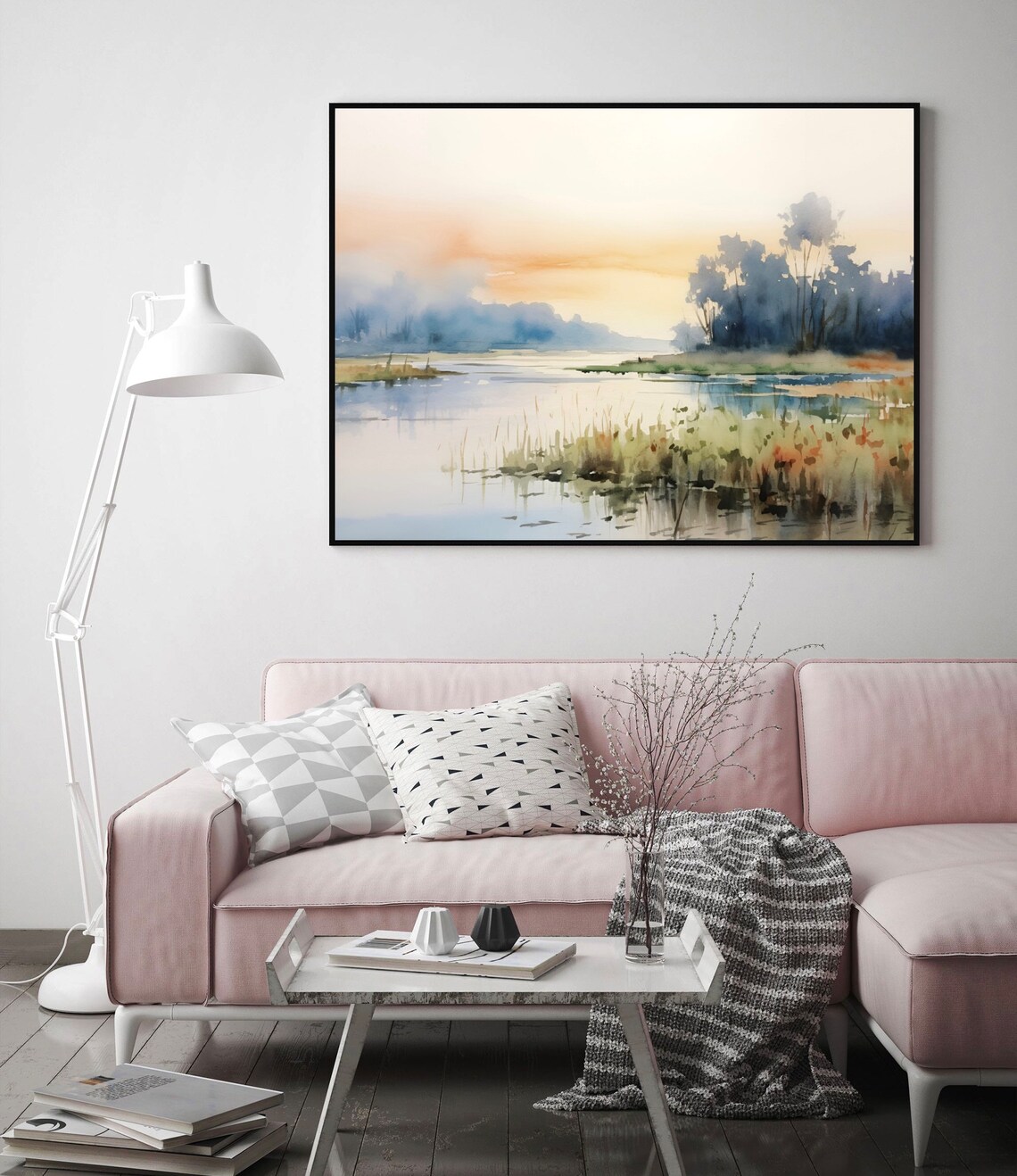Apalachicola River Watercolor Landscape Art Print - Image 4
