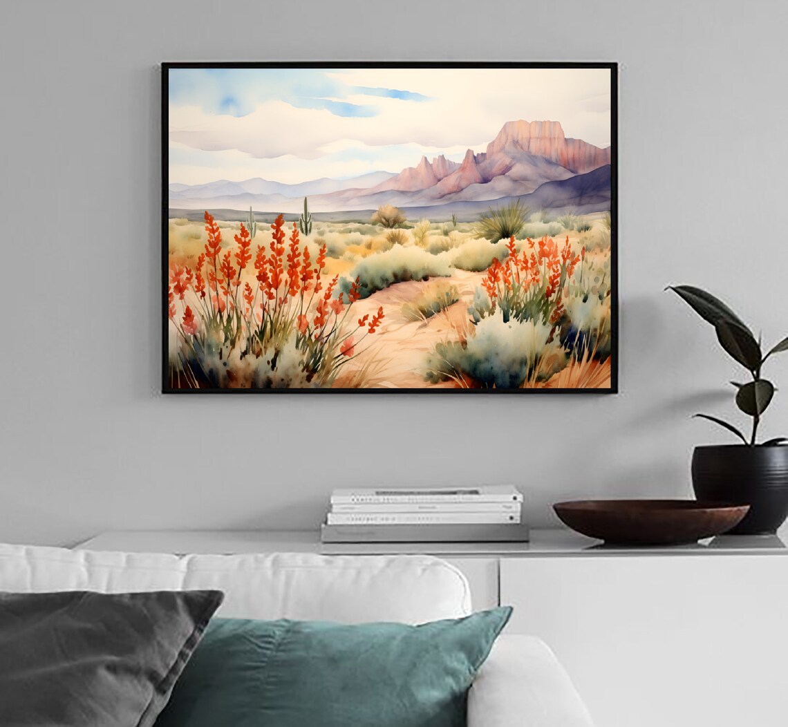 Las Cruces New Mexico Landscape Art Print - Image 4