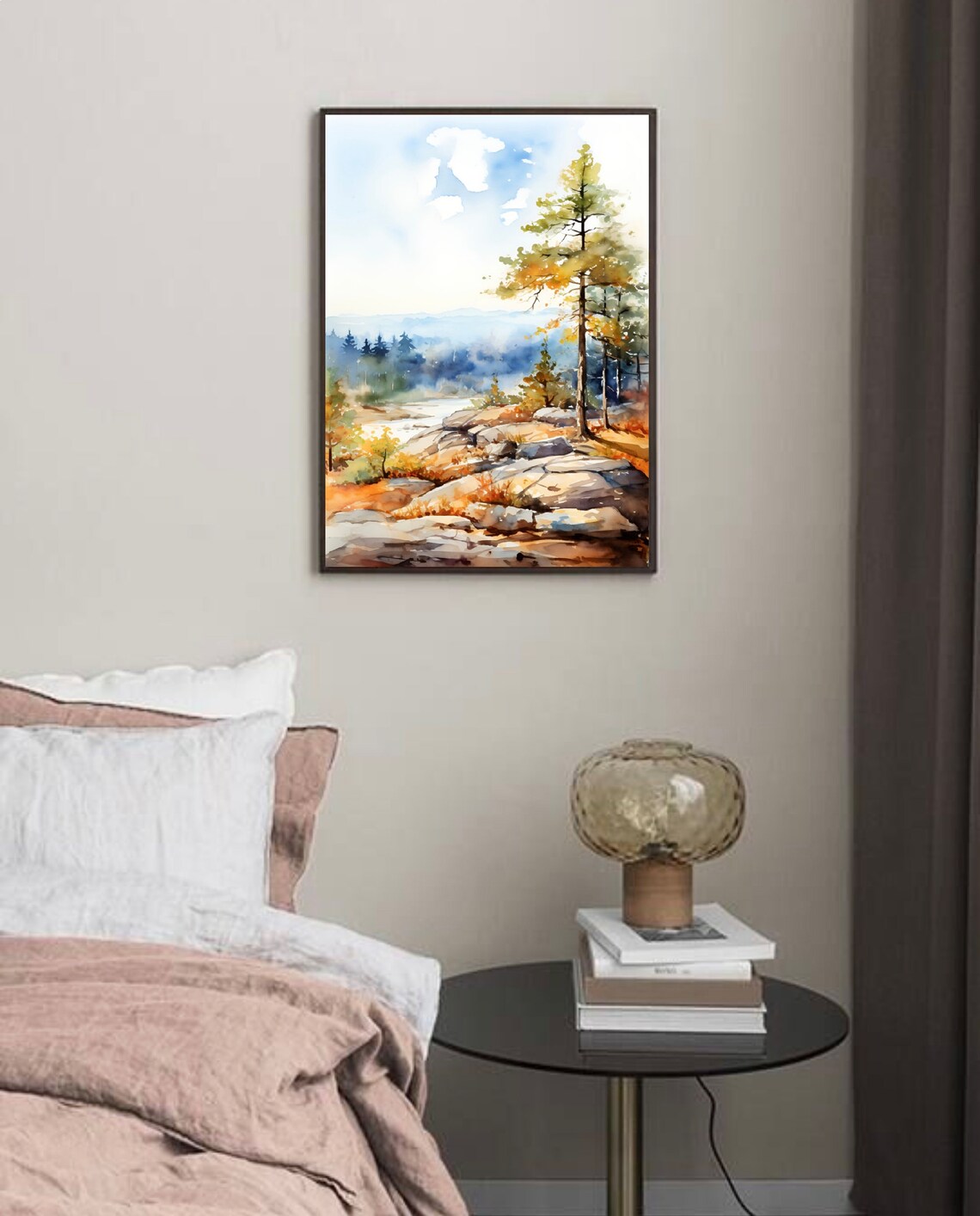 Cheaha State Park Alabama Landscape Art Print, Minimalist - Image 3