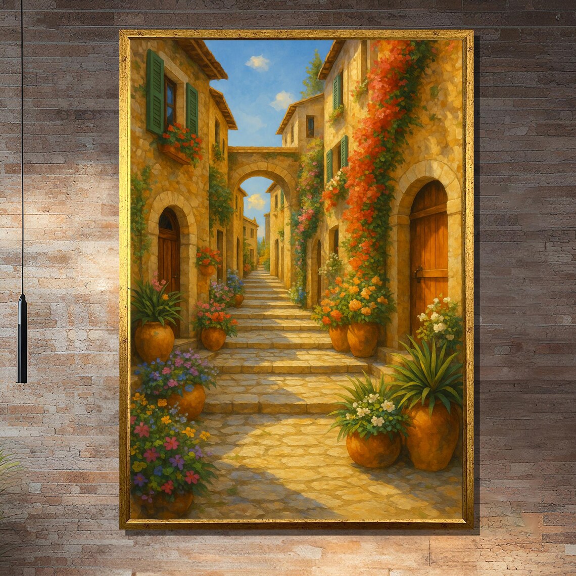 Mediterranean Stone Alley Art Print