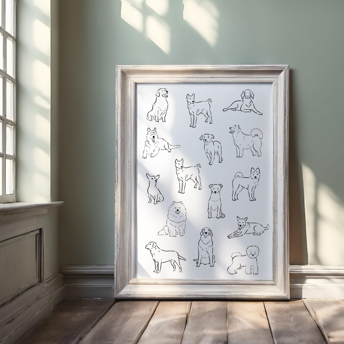 A Bunch Of Dogs Simple Cute Illustration - Image 3