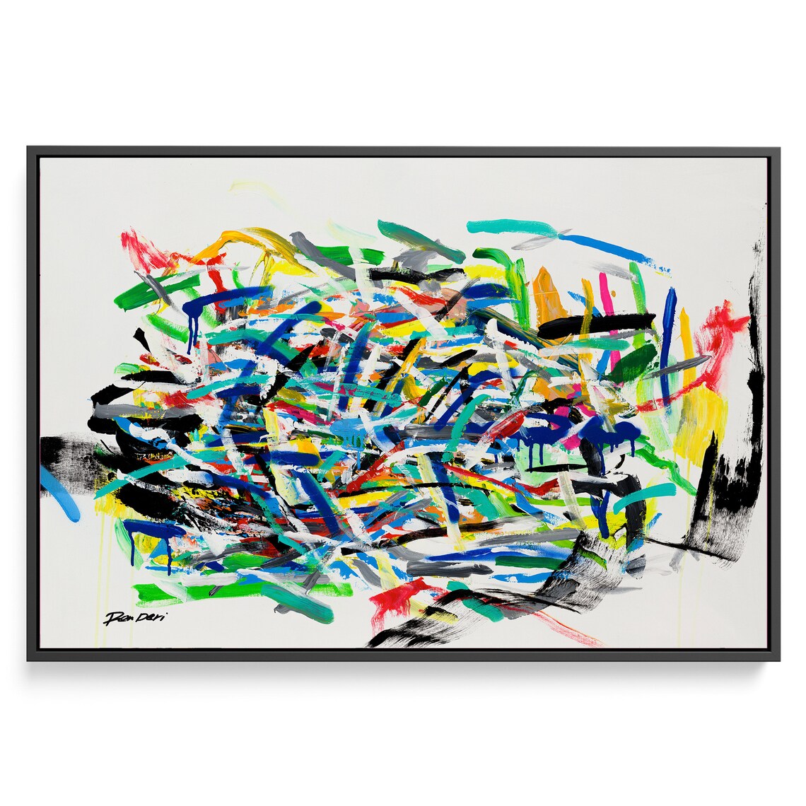 White Abstract Art Print, Modern Living Room Decor - Image 3