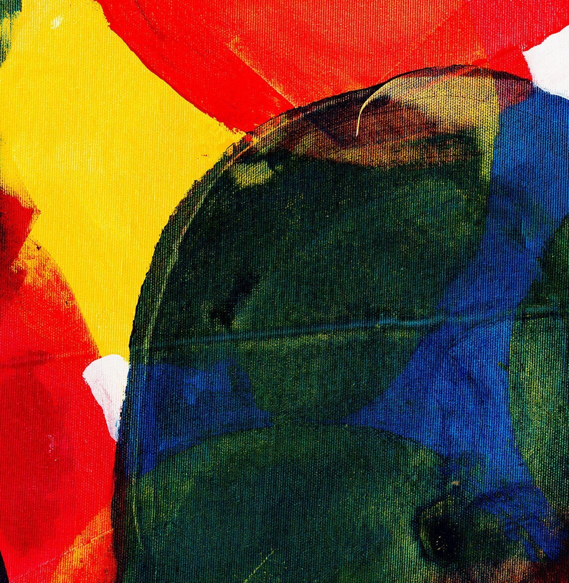 Finger Prints Bold Red Blue Yellow Fingerprint Ovals Abstract Poster - Image 2
