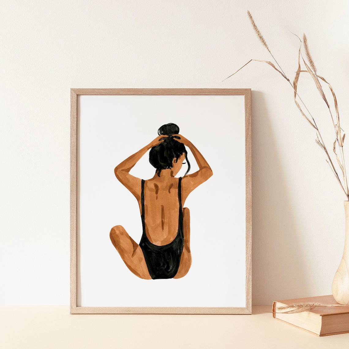 Beach Girl Fashion Summer Tropical Art Print - Image 4