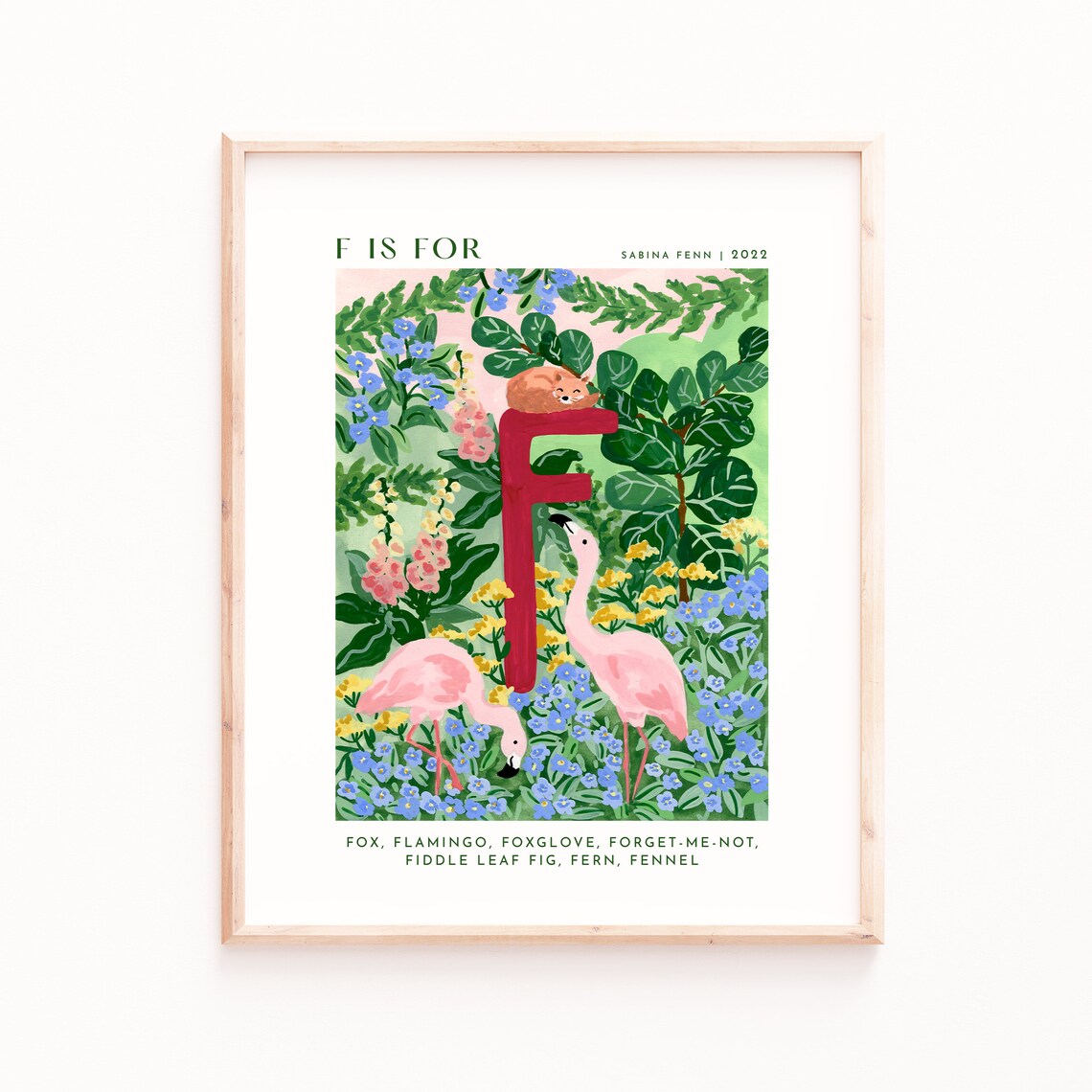 Alphabet Animals Nursery Decor Art Print