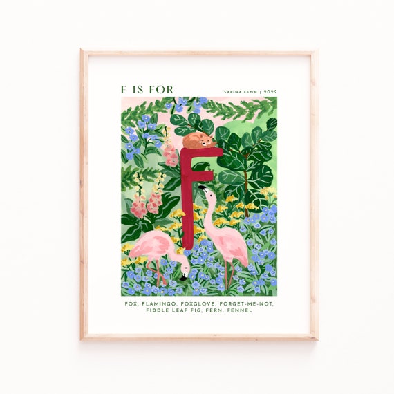 Alphabet Animals Nursery Decor Art Print