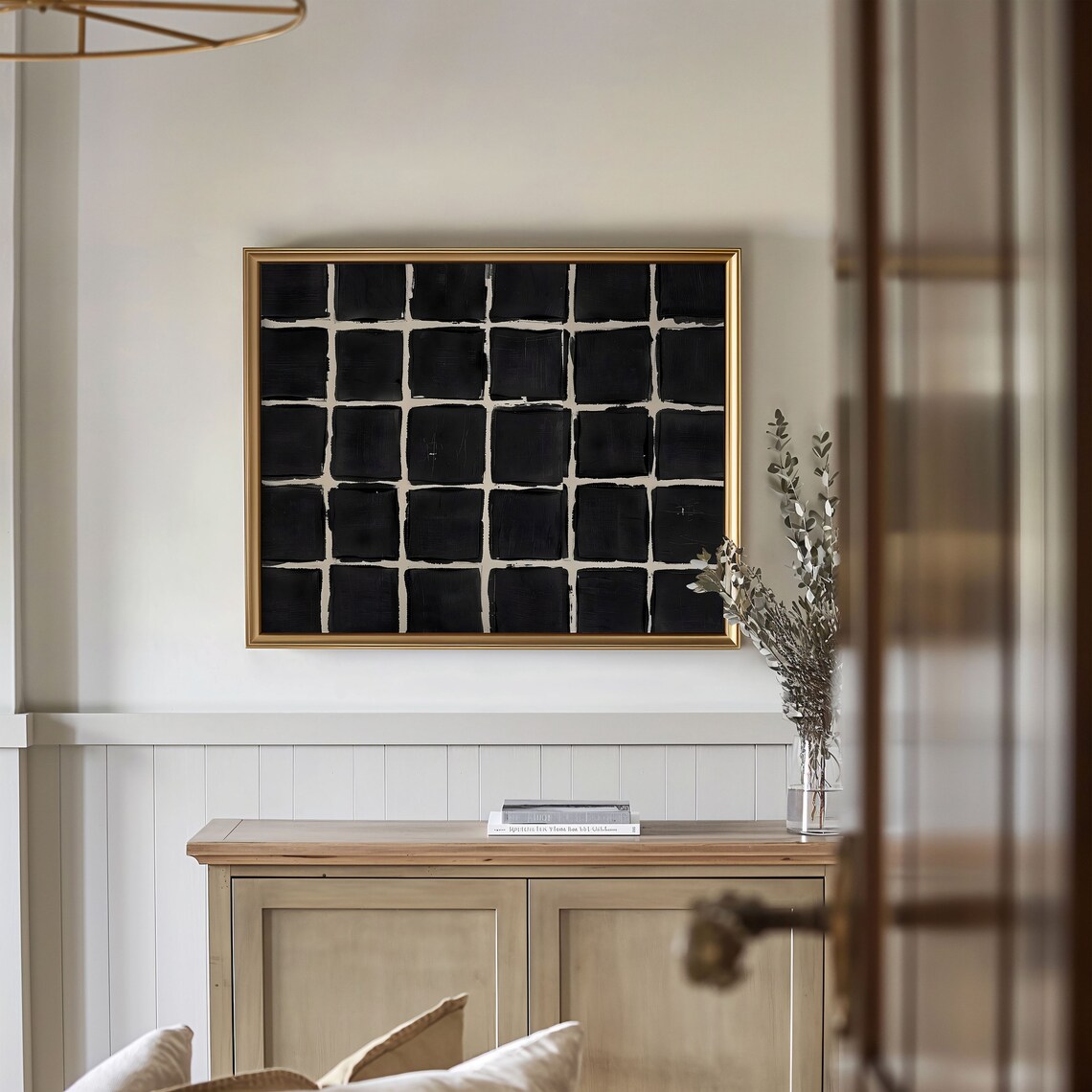 Mid-Century Modern Moody Abstract Art Print - Image 3