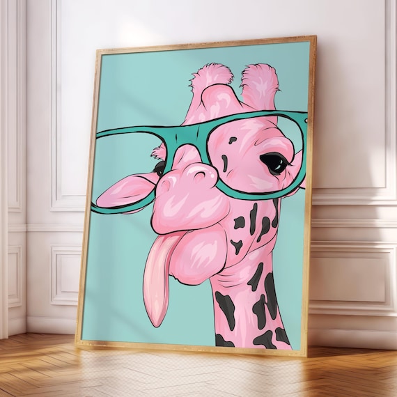Giraffe Poster Print Wildlife Jungle Animal Lovers Nature Gallery Wall Living Roombedroomkitchen Art A5a4a3a2a1a0