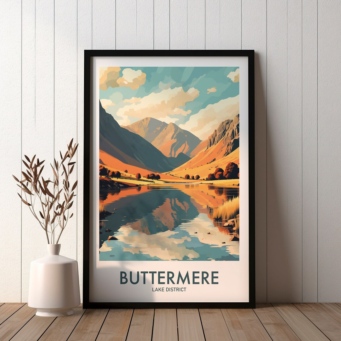 Buttermere Lake District Travel Poster Art Print