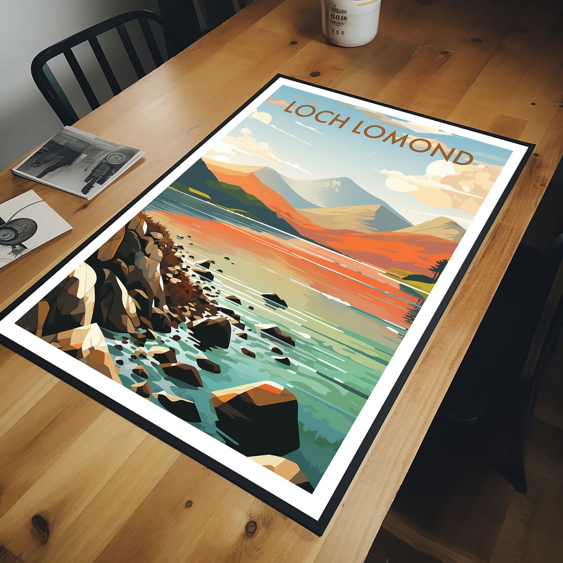 Loch Lomond Travel Poster, Hiking Holiday Art Print - Image 2
