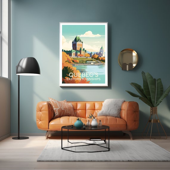 Quebecs Eastern Townships Poster Canada Wall Art Travel Hiking Gift Gifts For Her Gifts For Him Holiday Gift