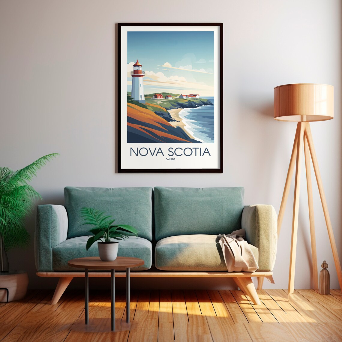 Nova Scotia Travel Poster, Canada Hiking Poster