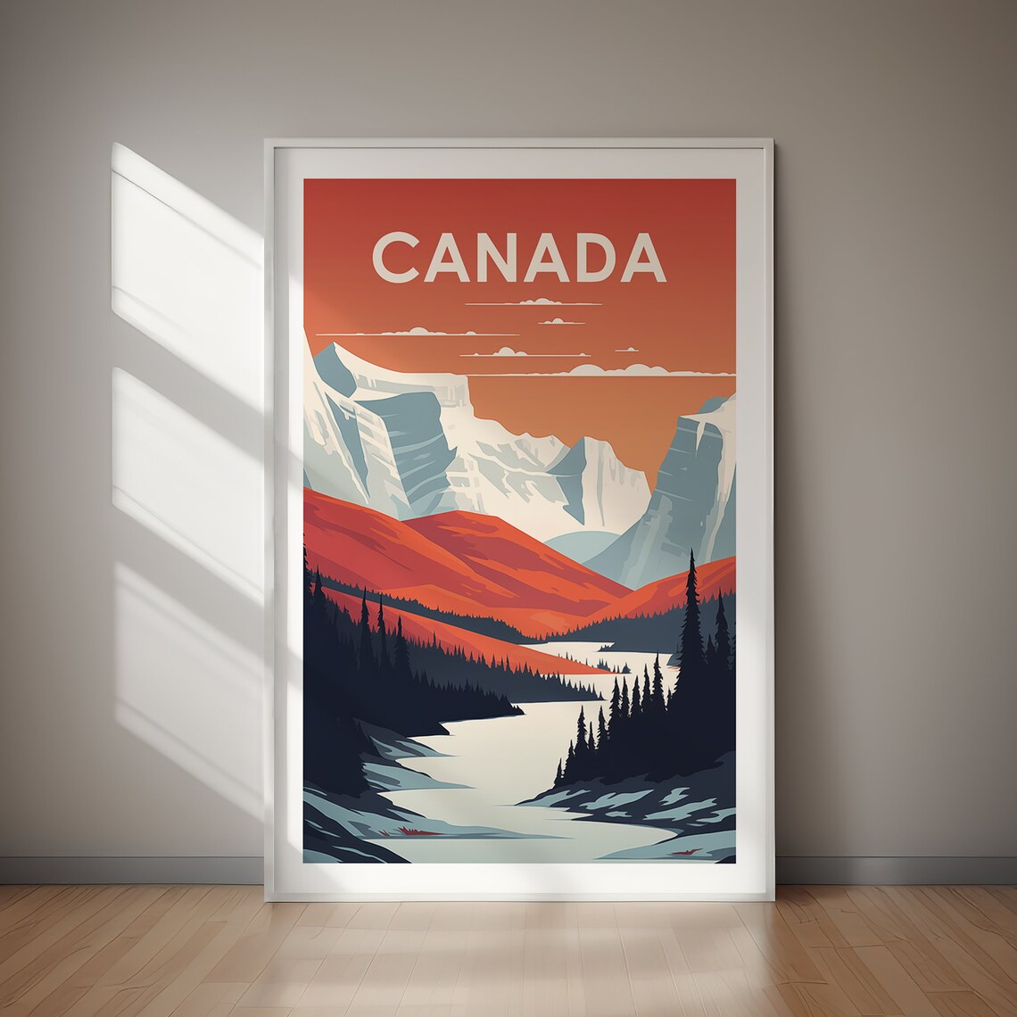 Canada Travel Poster Art Print, Holiday Gift